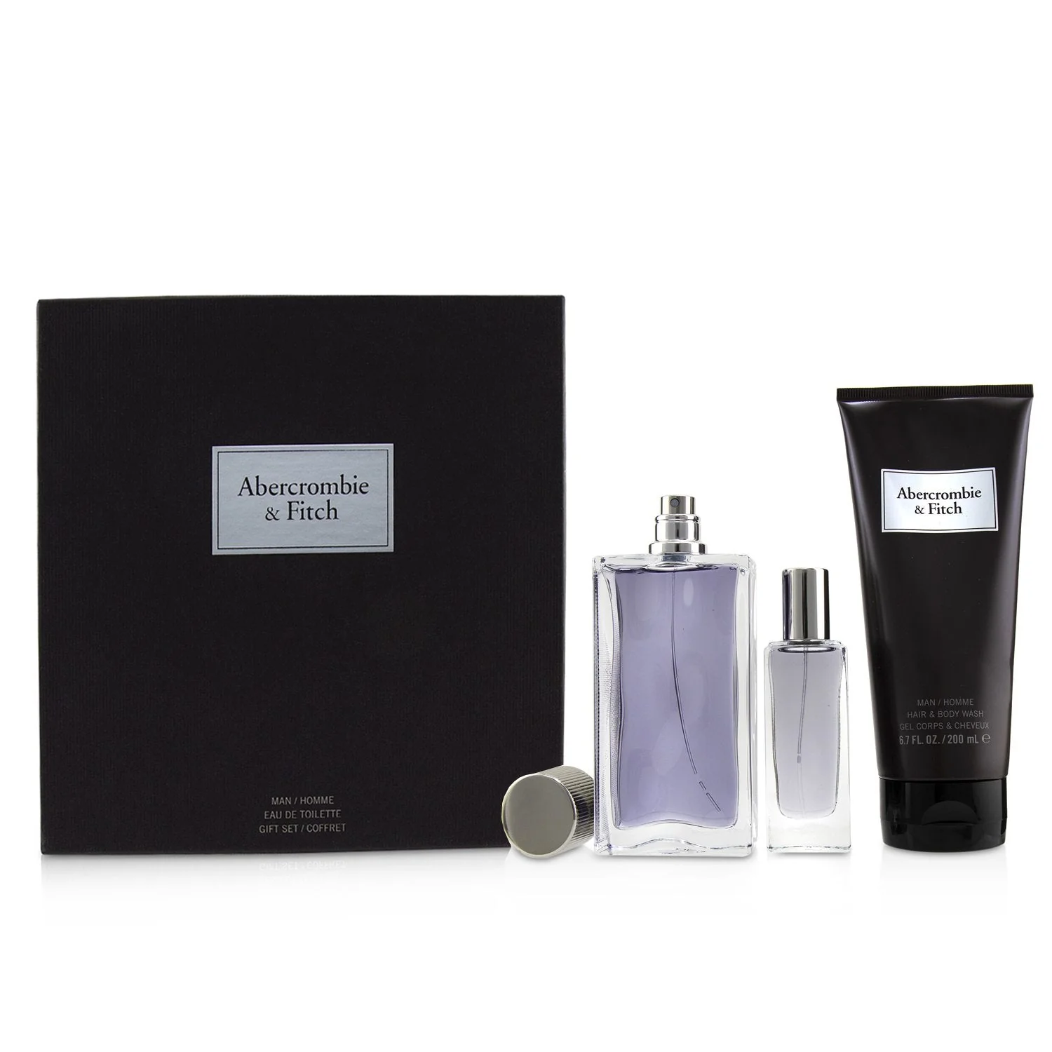 Abercrombie & Fitch First Instinct EDT Hair & Body Wash Gift Set for Men
