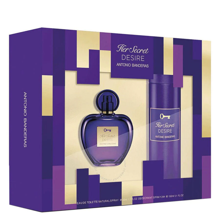 Antonio Banderas Her Secret Desire EDT Deodorant Gift Set For Women