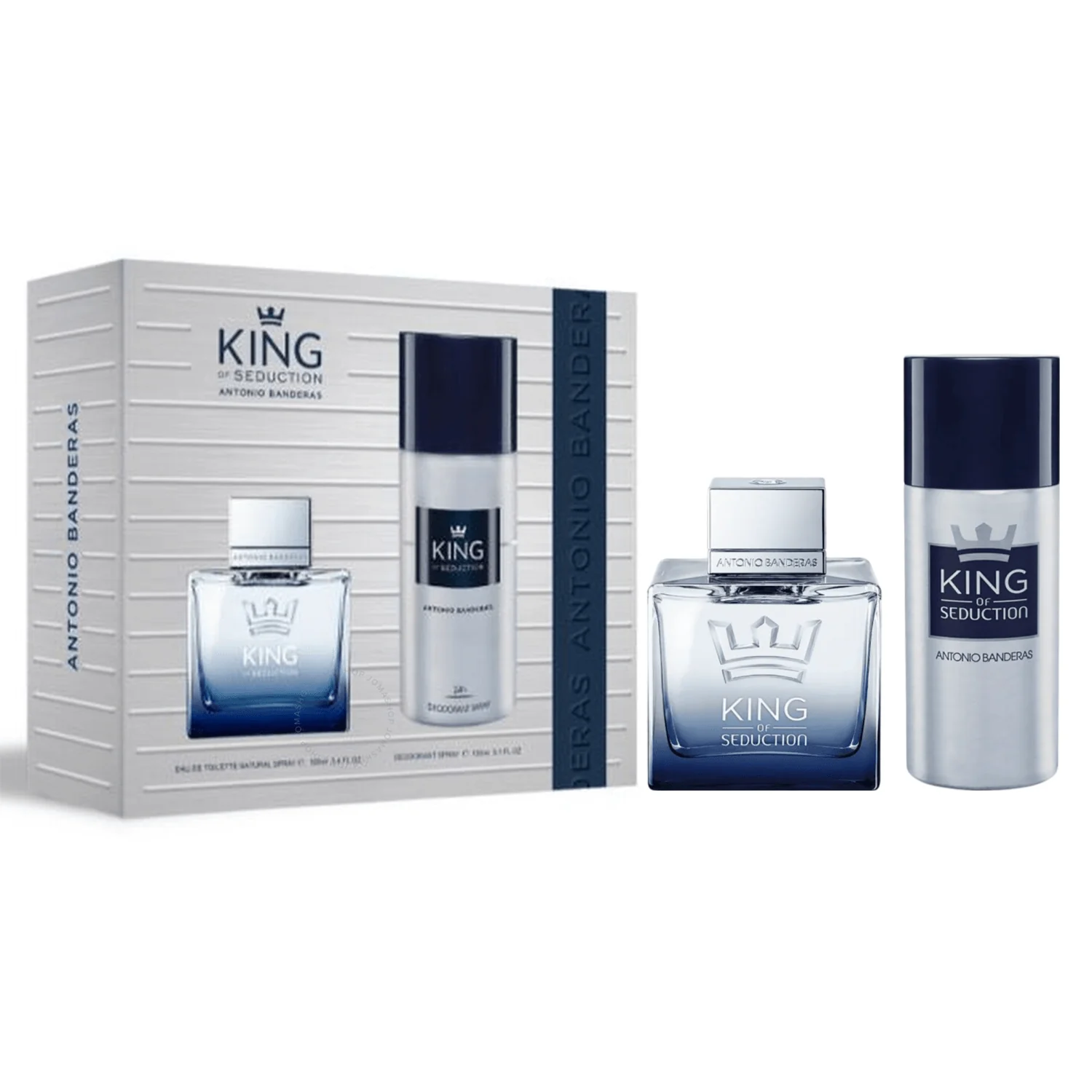 Antonio Banderas King of Seduction EDT Deodorant Spray Gift Set for Men