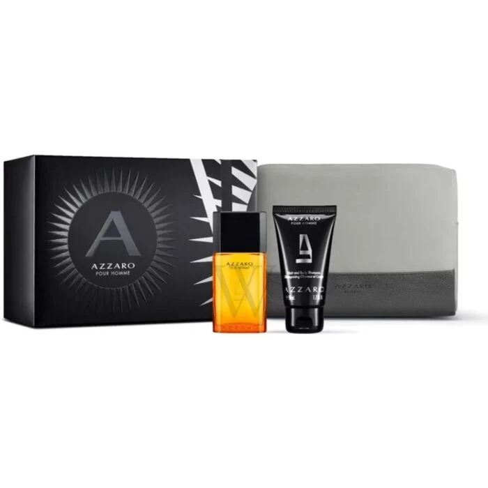 Azzaro Pour Homme EDT Hair & Body Shampoo Travel Gift Set