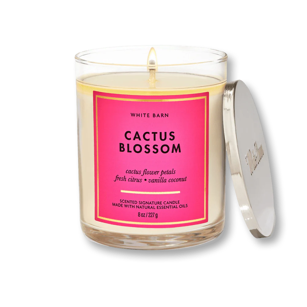 Bath & Body Works White Barn Cactus Blossom Scented Candle