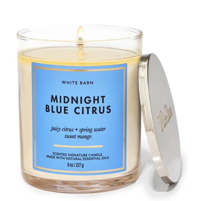 Bath & Body Works White Barn Midnight Blue Citrus Scented Candle - Image 2
