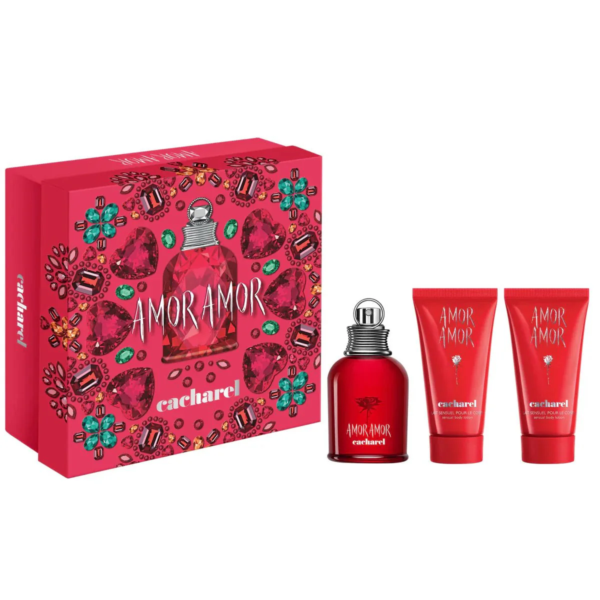 Cacharel Amor Amor EDT & Sensual Body Lotion Gift Set for Women