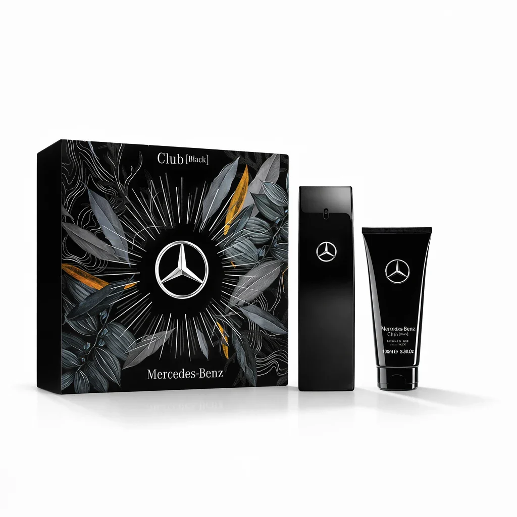 Mercedes Benz Club Black EDT For Men Shower Gel Gift Set